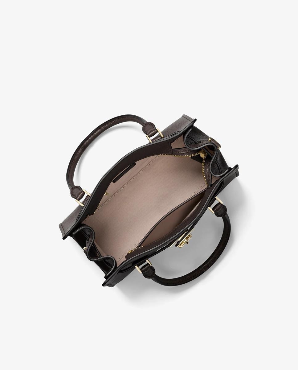 Bandolera de mujer hamilton moderne pequeña de piel - Michael Michael Kors - Marrón oscuro Marrón oscuro-4