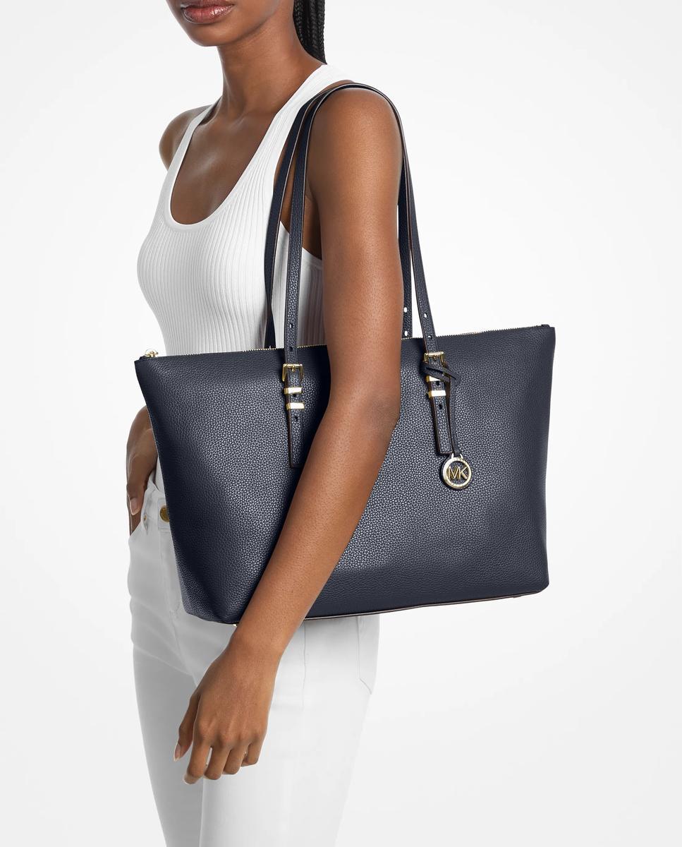 Imagen 2 de Bolso shopper tote quinn grande de piel granulada - Michael Michael Kors - Azul marino Azul marino