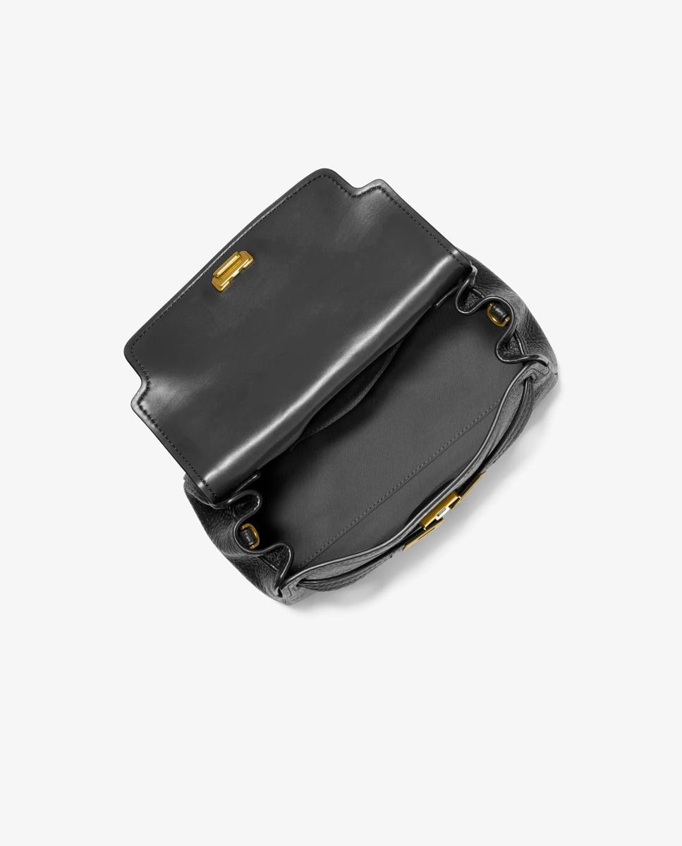 Bandolera de mujer hamilton moderne extrapequeña de piel texturizada - Michael Michael Kors - Negro Negro-5