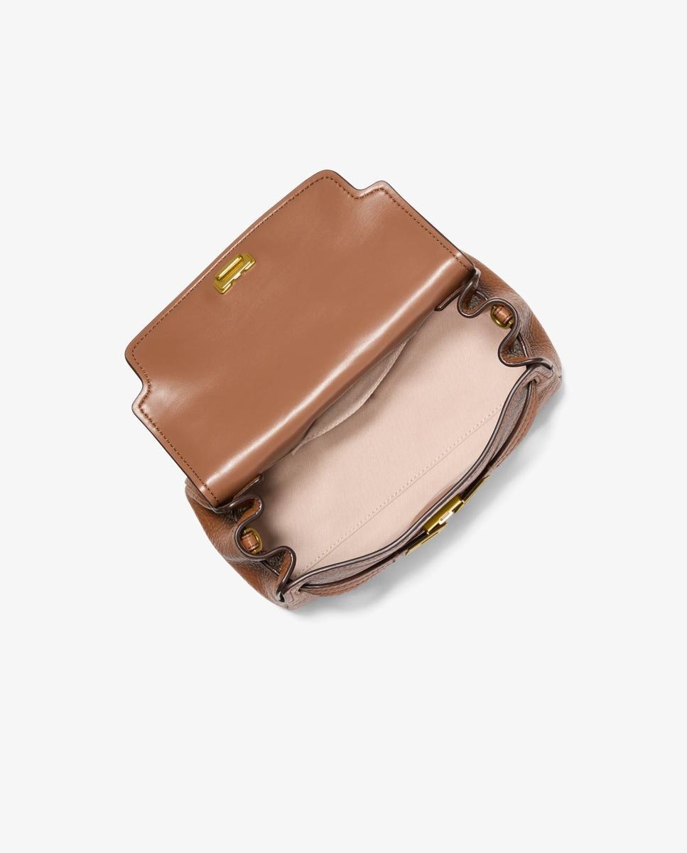 Bandolera de mujer hamilton moderne extrapequeña de piel texturizada - Michael Michael Kors - Marrón Marrón-5