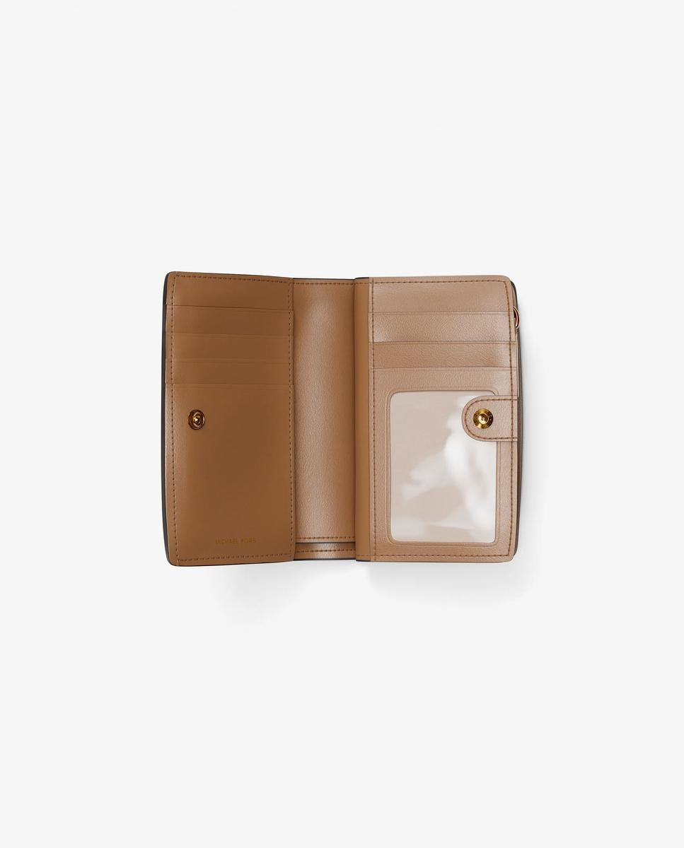 Imagen 3 de Cartera bryant mediana de piel con logotipo en relieve - Michael Michael Kors - Marrón claro Marrón claro