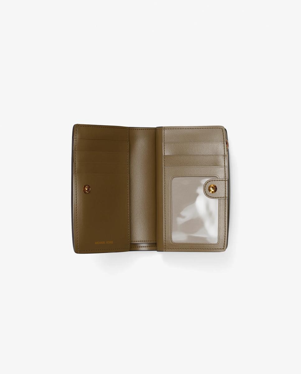 Imagen 3 de Cartera bryant mediana de piel con logotipo en relieve - Michael Michael Kors - Kaki Kaki