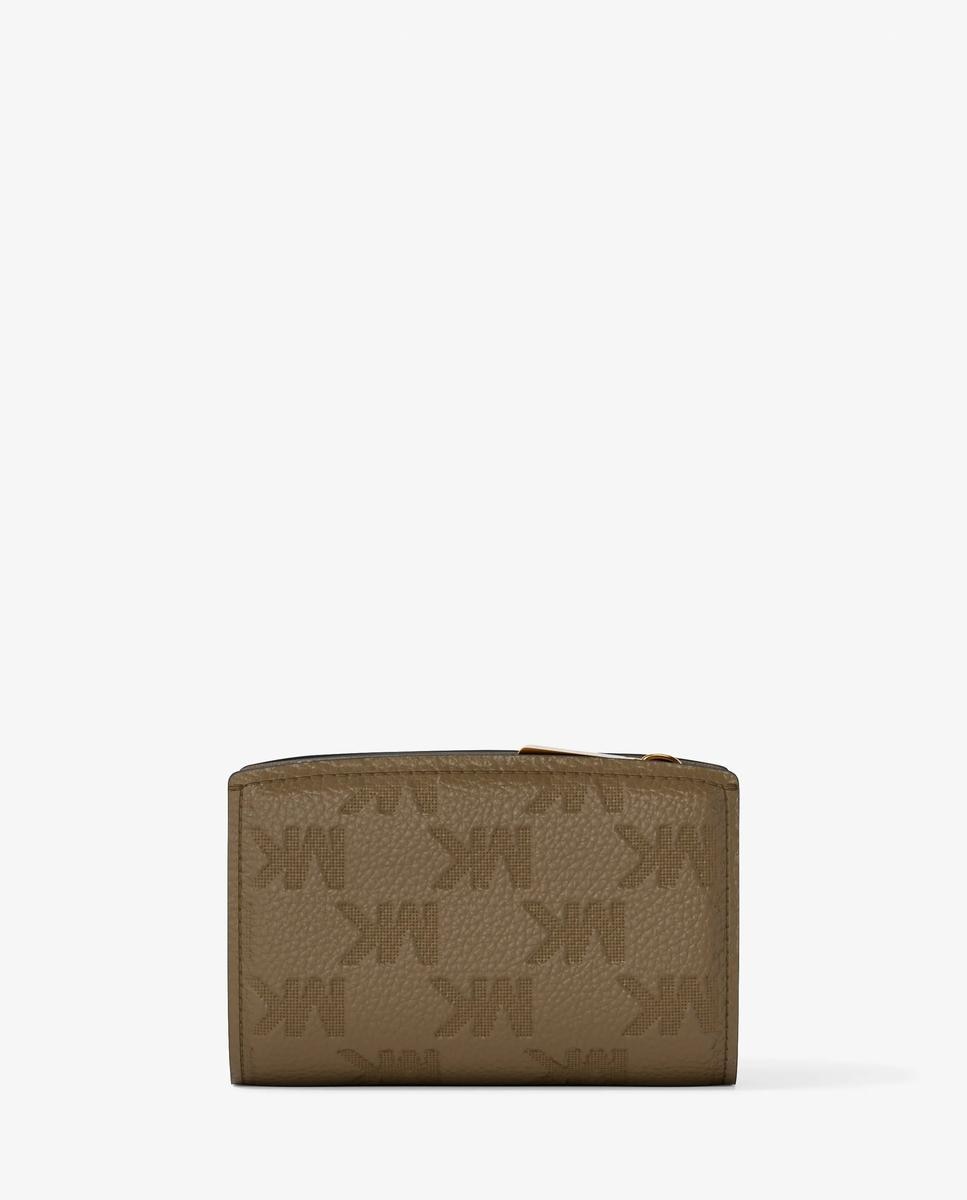 Imagen 2 de Cartera bryant mediana de piel con logotipo en relieve - Michael Michael Kors - Kaki Kaki