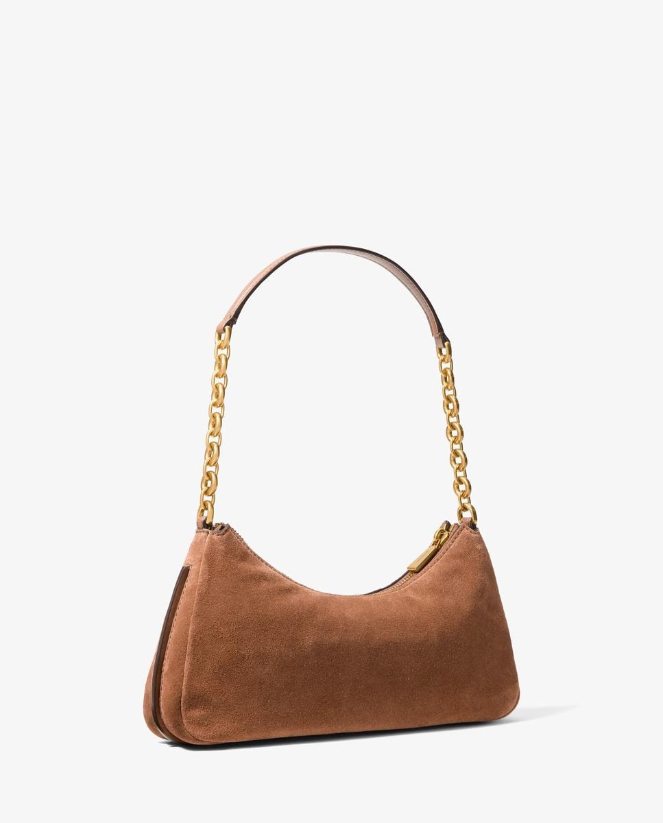 Bolso de hombro nolita mediano de piel trenzada a mano con cadena - Michael Michael Kors - Marrón Marrón-3