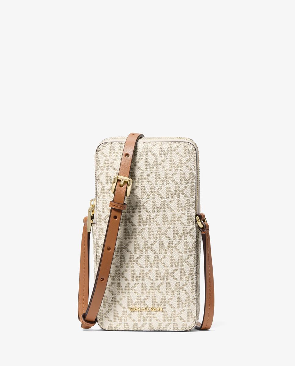 Bandolera de mujer para smartphone jet set pequeña con logotipo - Michael Michael Kors - Marfil Marfil-1