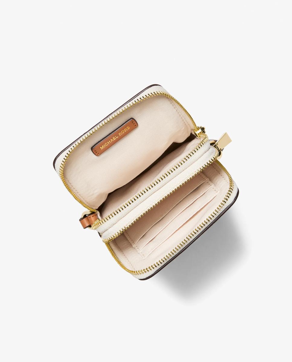 Bandolera de mujer para smartphone jet set pequeña con logotipo - Michael Michael Kors - Marfil Marfil-4