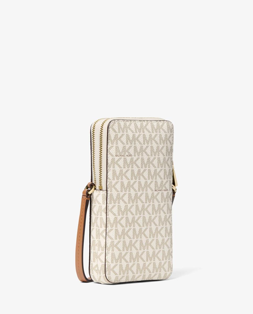 Bandolera de mujer para smartphone jet set pequeña con logotipo - Michael Michael Kors - Marfil Marfil-3