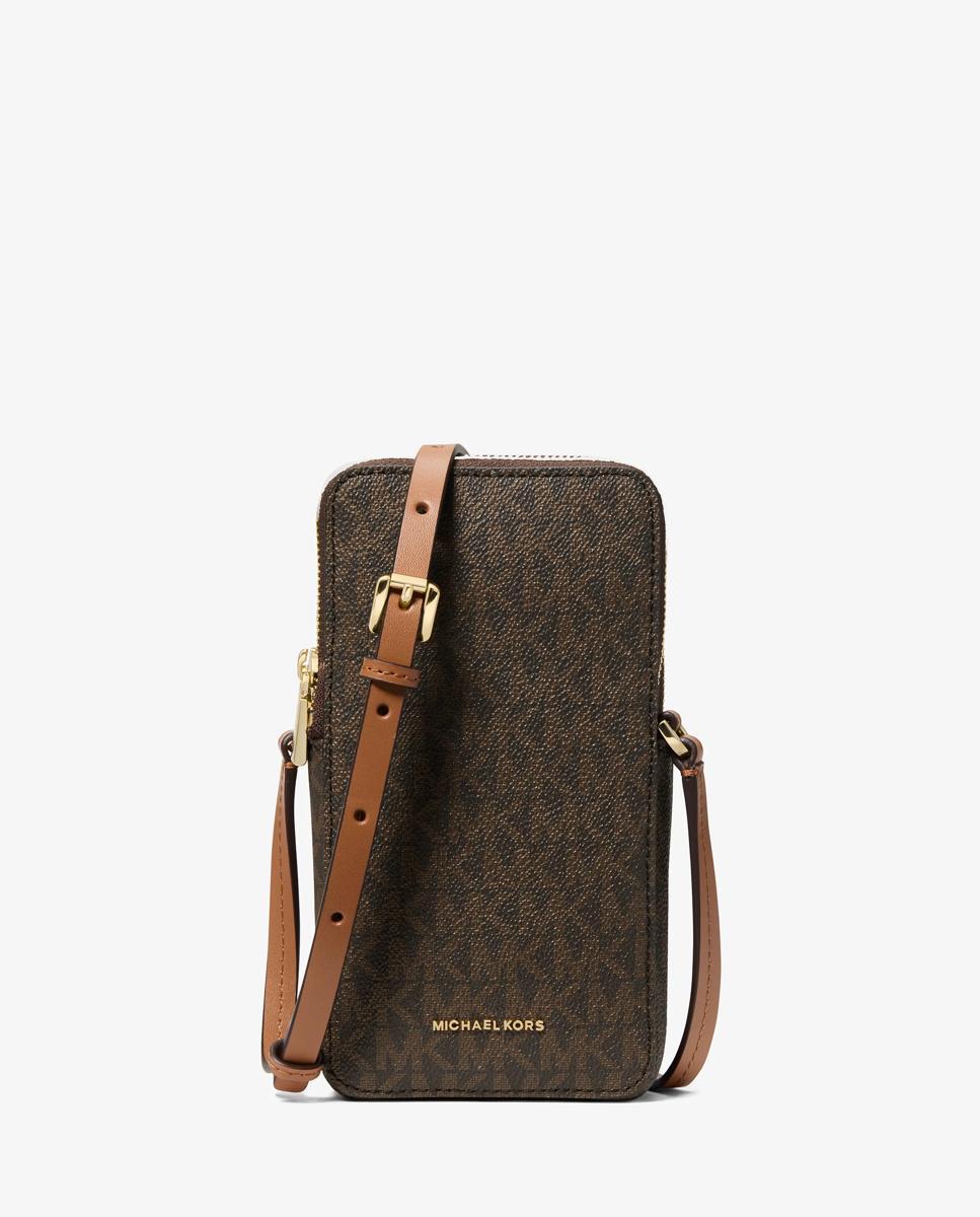 Bandolera de mujer para smartphone jet set pequeña con logotipo - Michael Michael Kors - Marrón oscuro Marrón oscuro-1