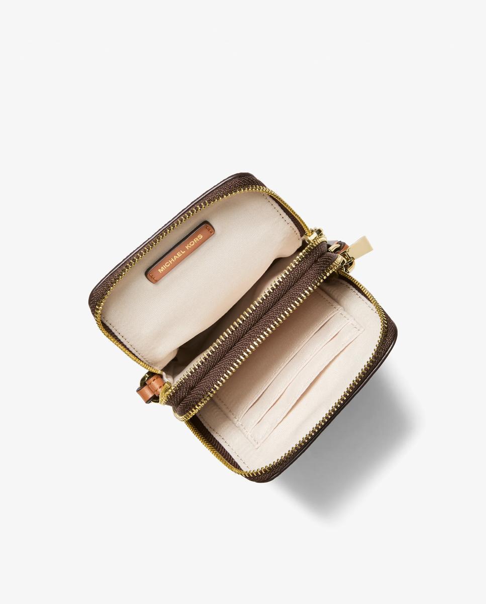 Bandolera de mujer para smartphone jet set pequeña con logotipo - Michael Michael Kors - Marrón oscuro Marrón oscuro-4