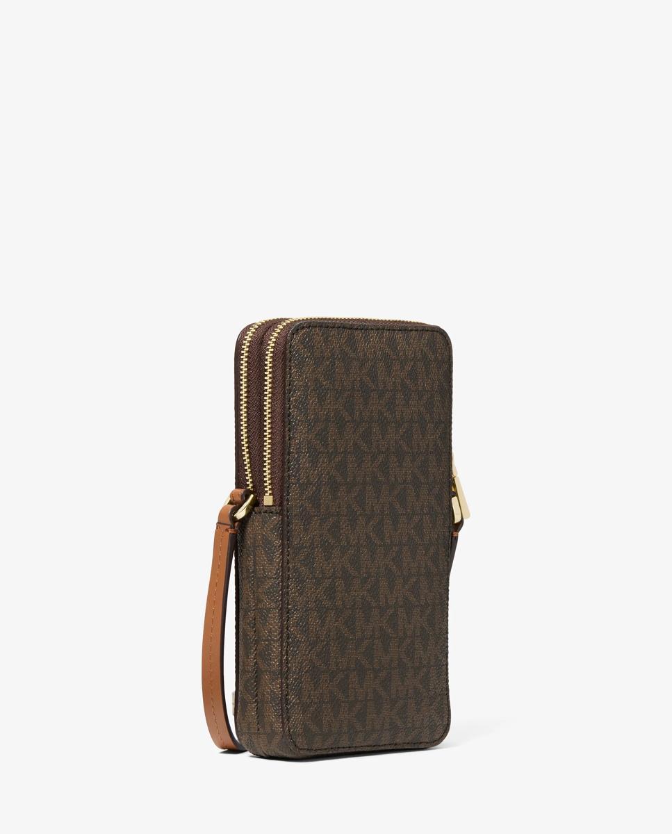 Bandolera de mujer para smartphone jet set pequeña con logotipo - Michael Michael Kors - Marrón oscuro Marrón oscuro-3