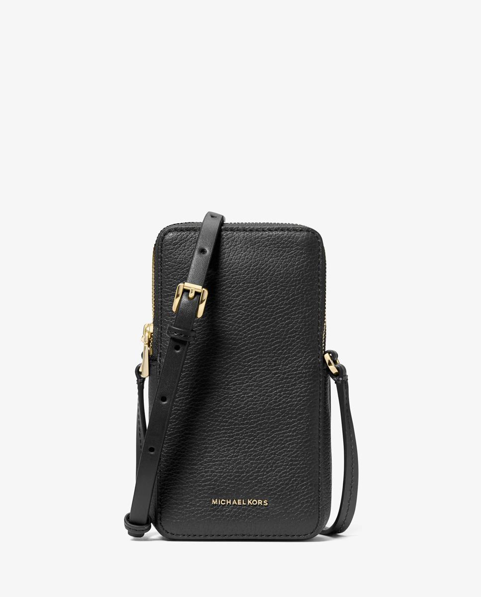 Bandolera de mujer para smartphone jet set pequeña de piel granulada - Michael Michael Kors - Negro Negro-1