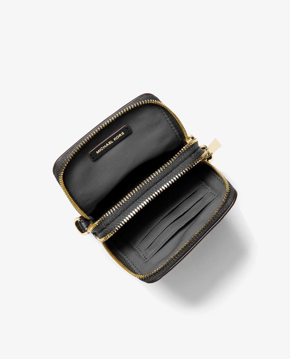 Bandolera de mujer para smartphone jet set pequeña de piel granulada - Michael Michael Kors - Negro Negro-4