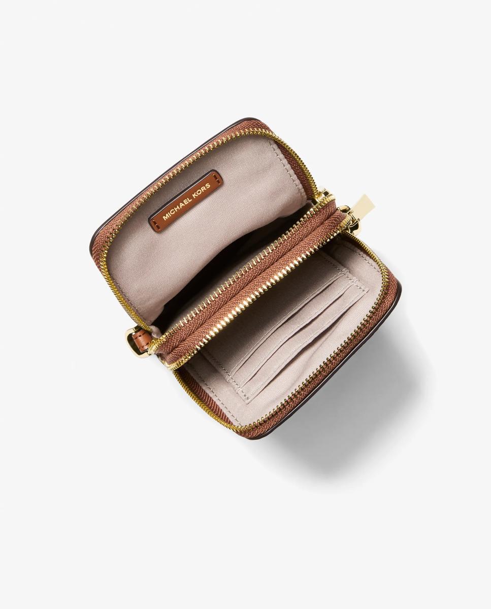 Bandolera de mujer para smartphone jet set pequeña de piel granulada - Michael Michael Kors - Marrón Marrón-4