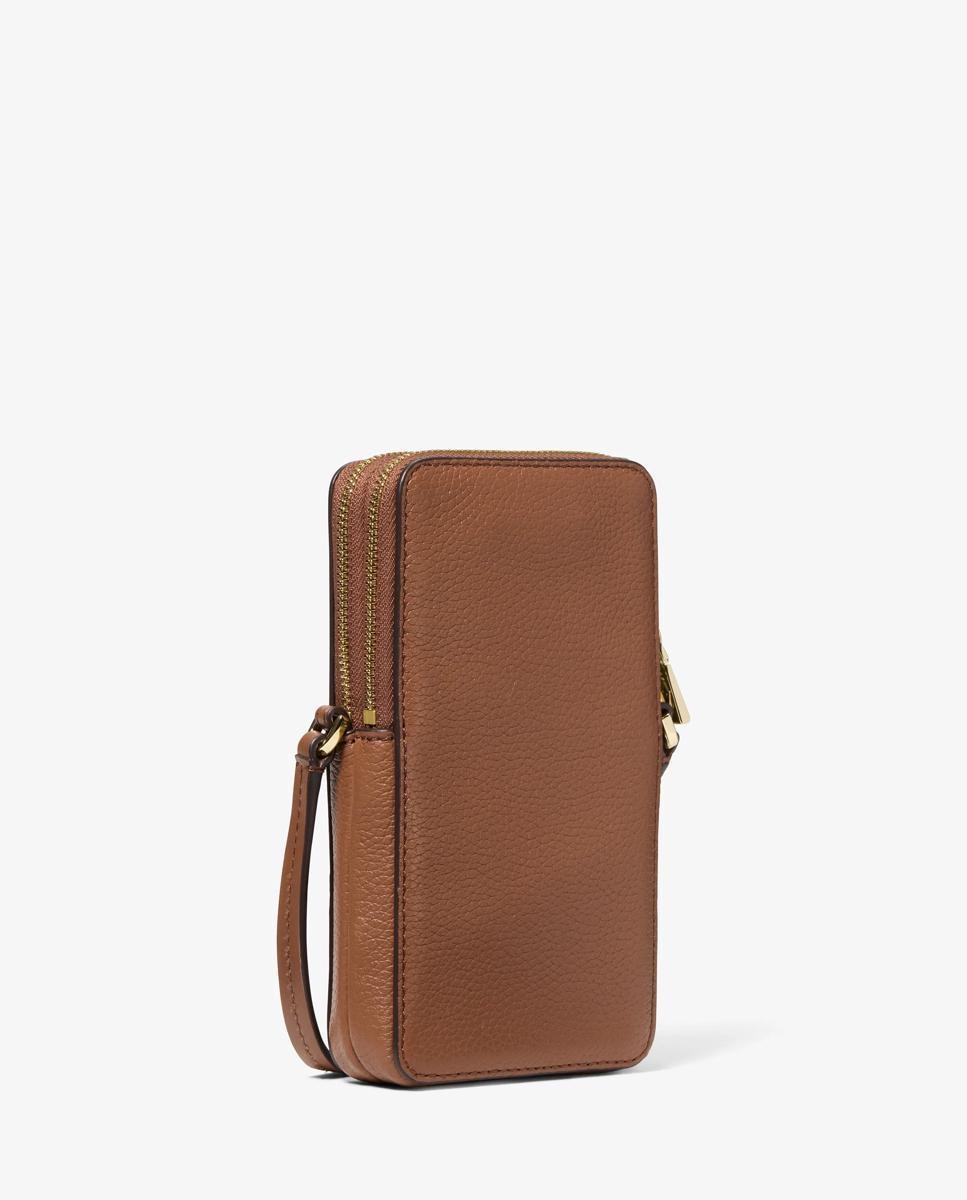 Bandolera de mujer para smartphone jet set pequeña de piel granulada - Michael Michael Kors - Marrón Marrón-3