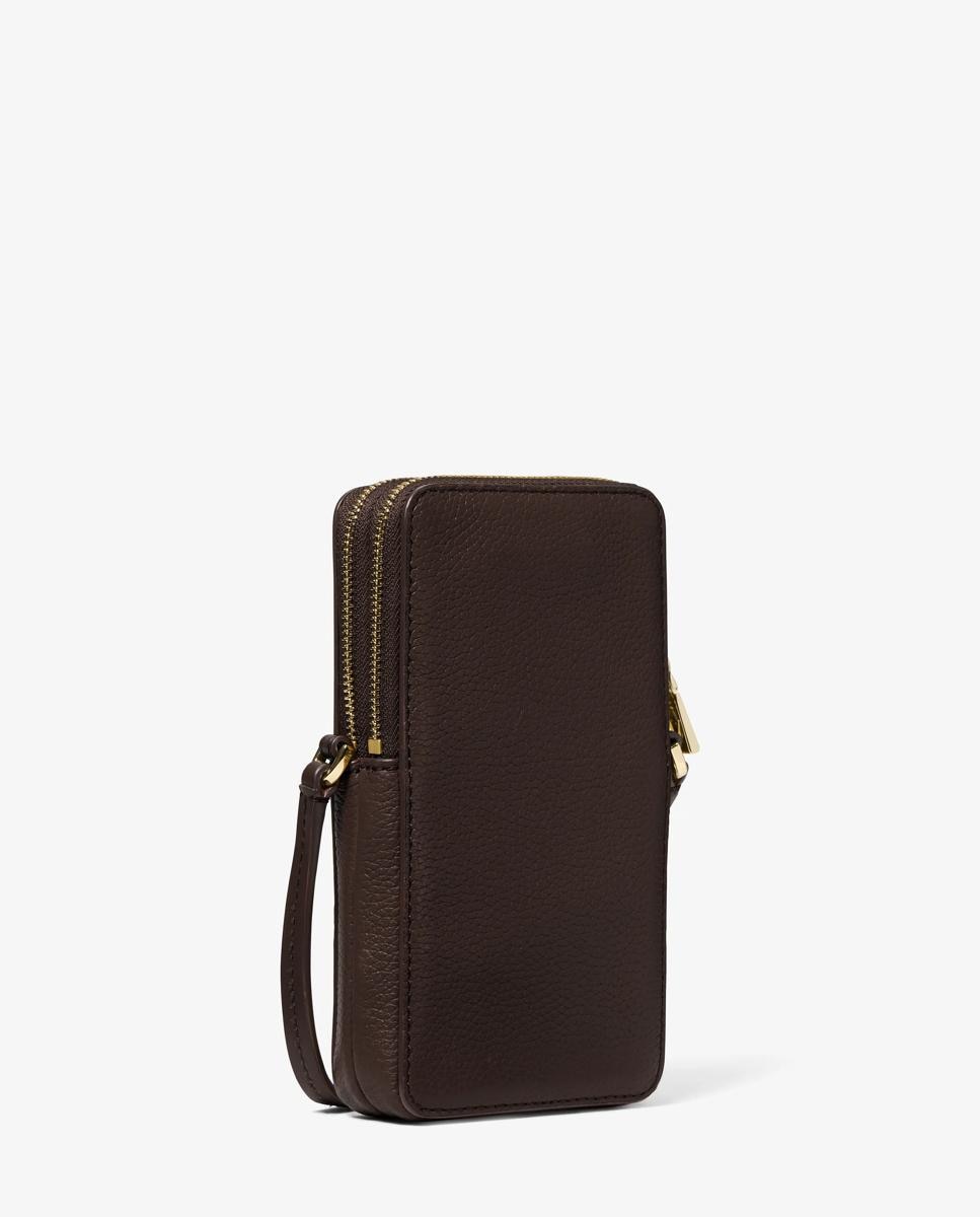 Bandolera de mujer para smartphone jet set pequeña de piel granulada - Michael Michael Kors - Marrón oscuro Marrón oscuro-3