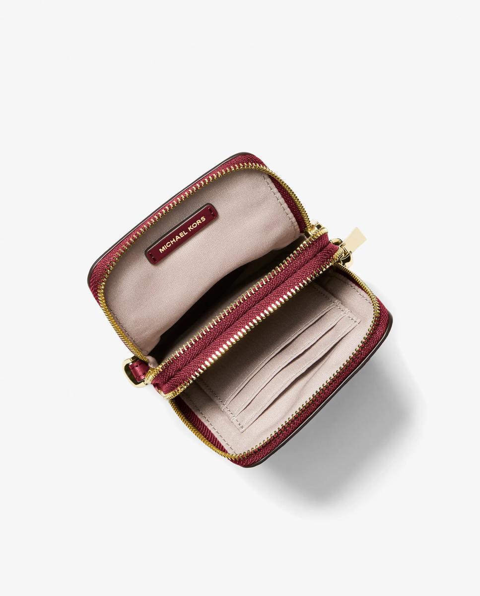 Imagen 4 de Bandolera de mujer para smartphone jet set pequeña de piel granulada - Michael Michael Kors - Rojo cereza Rojo cereza