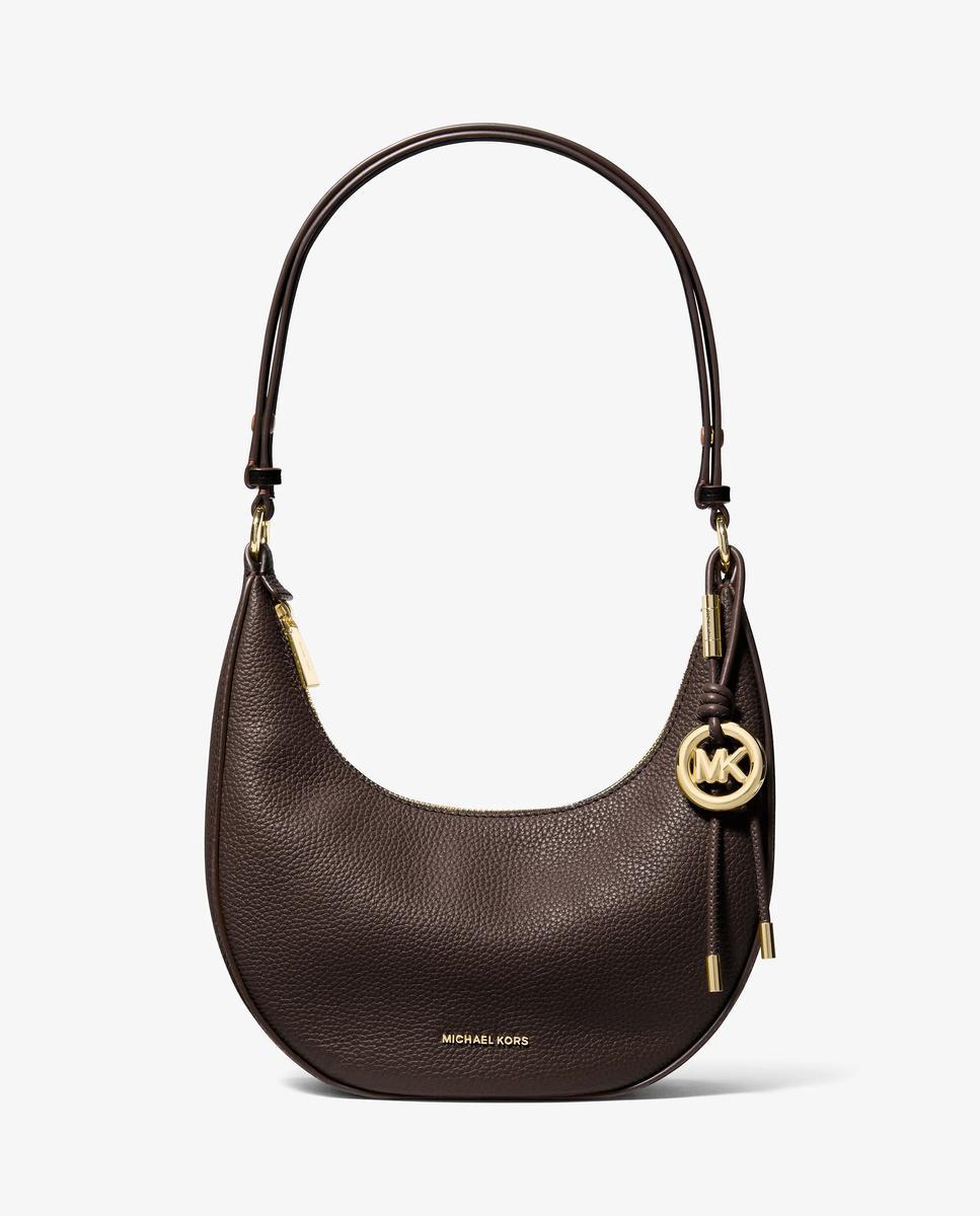 Imagen 1 de Bolso de hombro pochette transformable nolita pequeño de piel granulada - Michael Michael Kors - Marrón chocolate Marrón chocolate