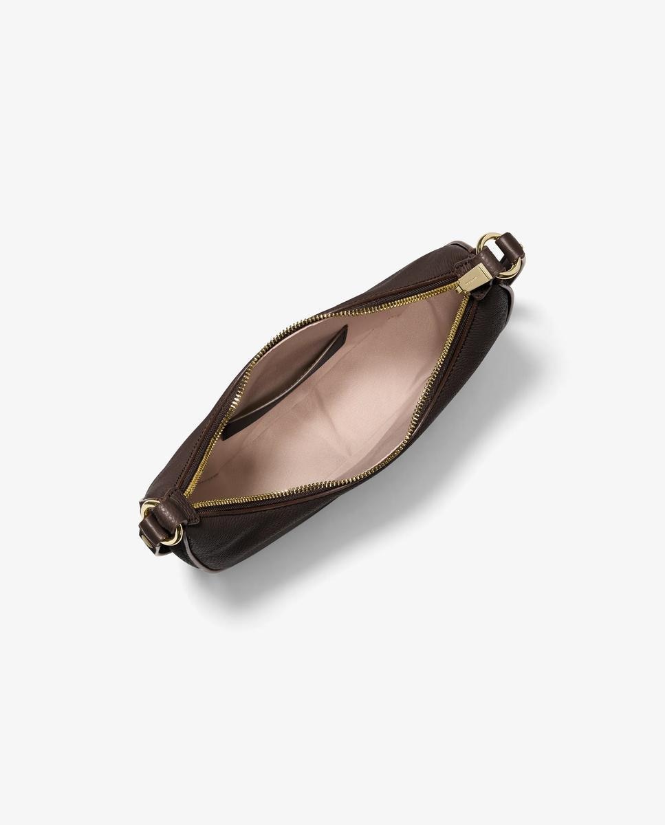 Imagen 4 de Bolso de hombro pochette transformable nolita pequeño de piel granulada - Michael Michael Kors - Marrón chocolate Marrón chocolate