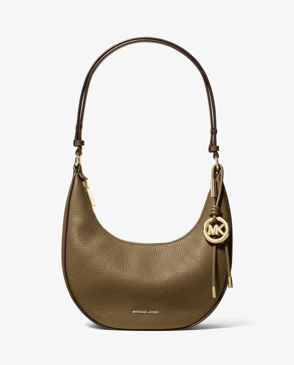 Imagen 1 de Bolso de hombro pochette transformable nolita pequeño de piel granulada - Michael Michael Kors - Kaki Kaki