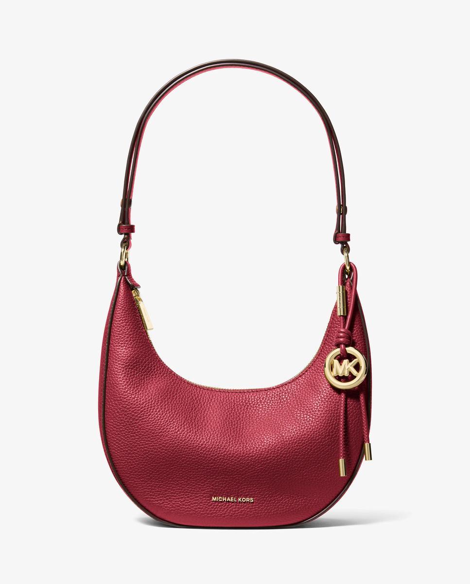 Imagen 1 de Bolso de hombro pochette transformable nolita pequeño de piel granulada - Michael Michael Kors - Rojo cereza Rojo cereza