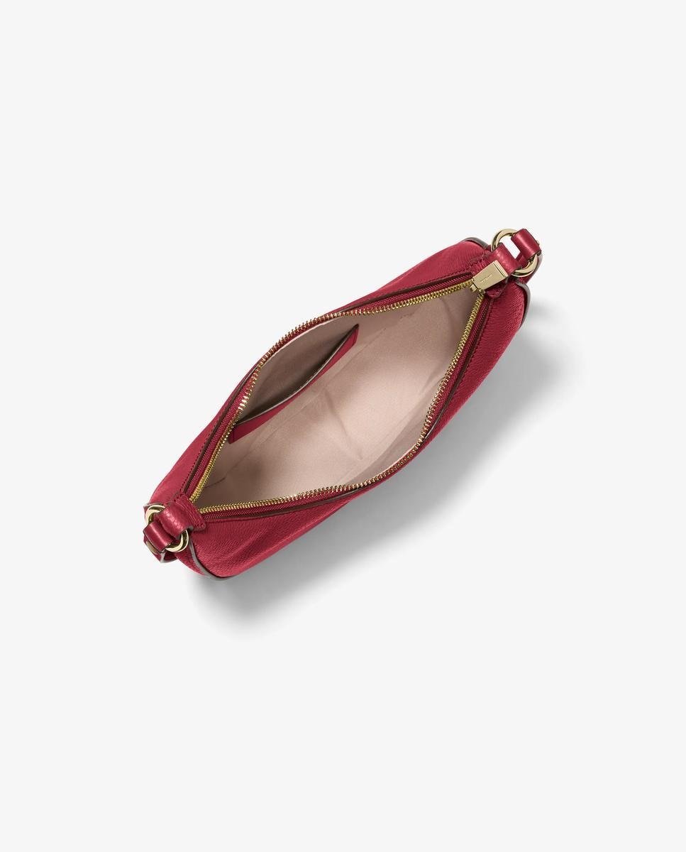 Imagen 4 de Bolso de hombro pochette transformable nolita pequeño de piel granulada - Michael Michael Kors - Rojo cereza Rojo cereza