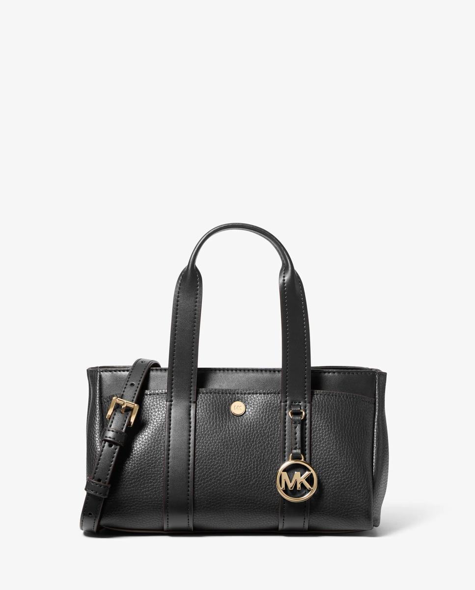 Bandolera de mujer satchel foster extrapequeña de piel granulada - Michael Michael Kors - Negro Negro-1