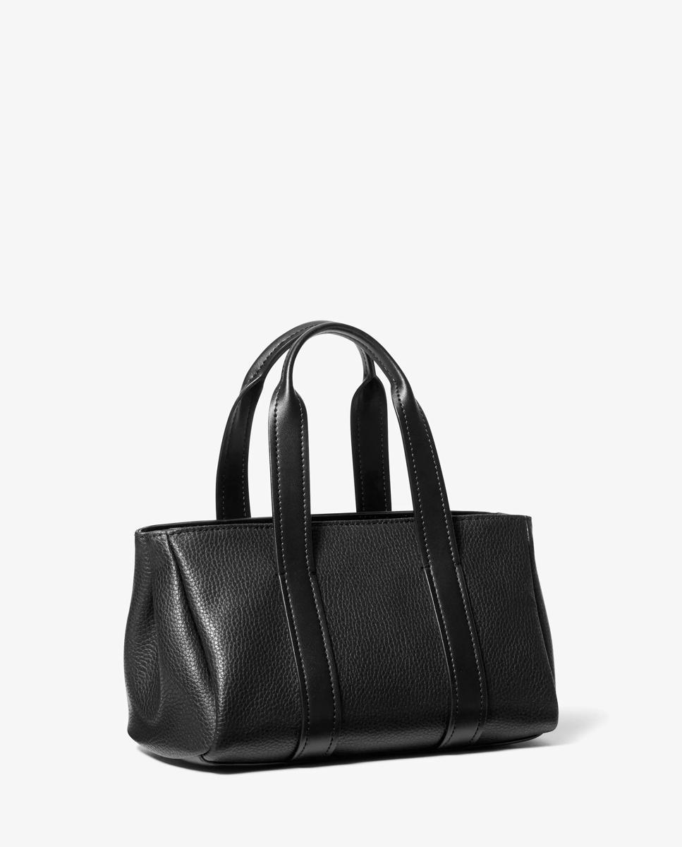 Bandolera de mujer satchel foster extrapequeña de piel granulada - Michael Michael Kors - Negro Negro-3