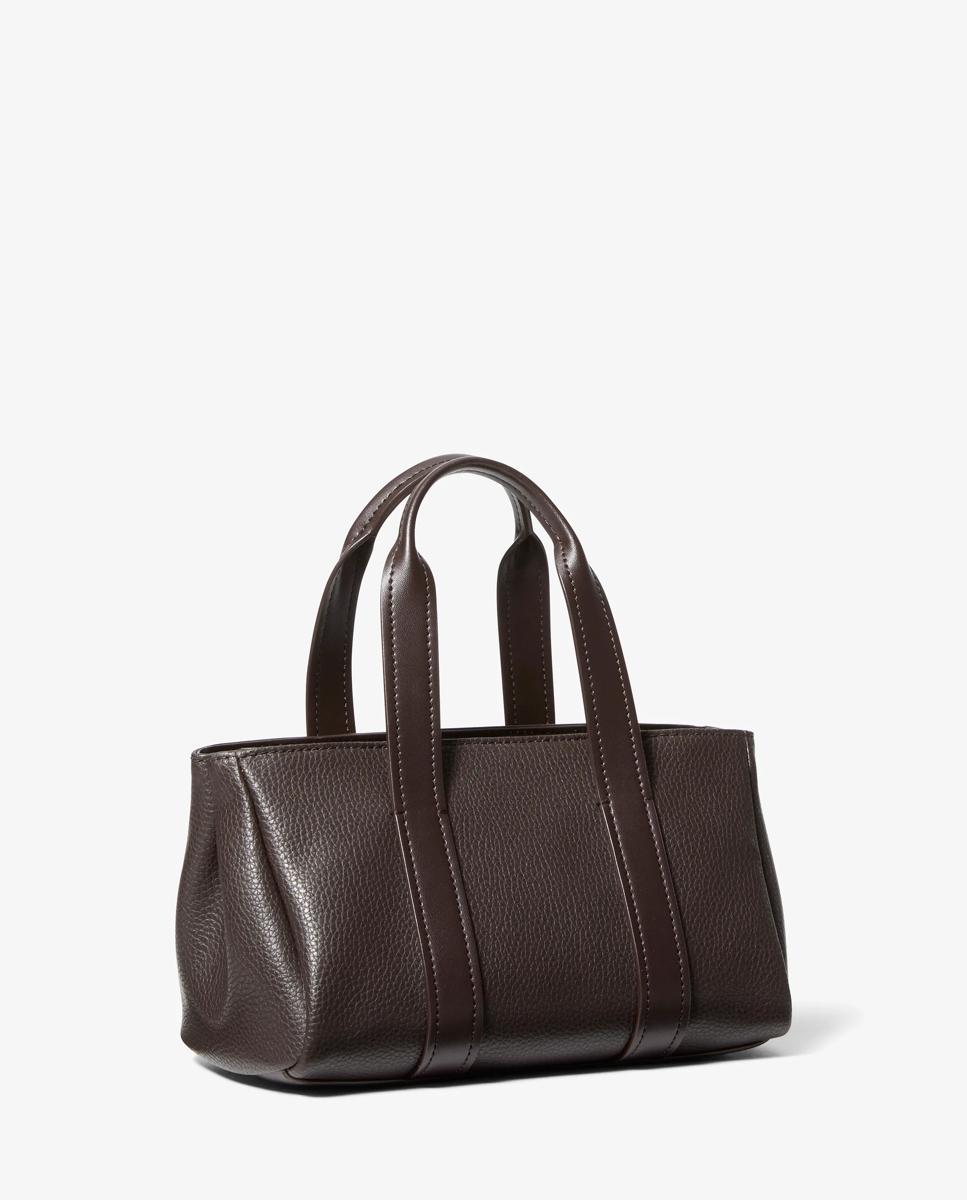 Bandolera de mujer satchel foster extrapequeña de piel granulada - Michael Michael Kors - Marrón chocolate Marrón chocolate-3