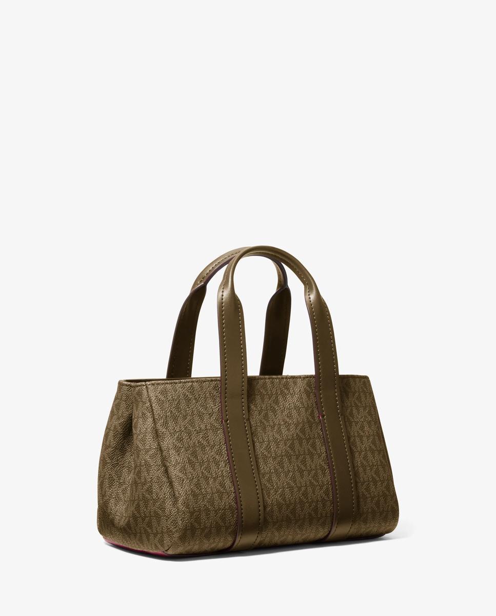 Bandolera de mujer satchel foster extrapequeño con logotipo - Michael Michael Kors - Verde pardo Verde pardo-3