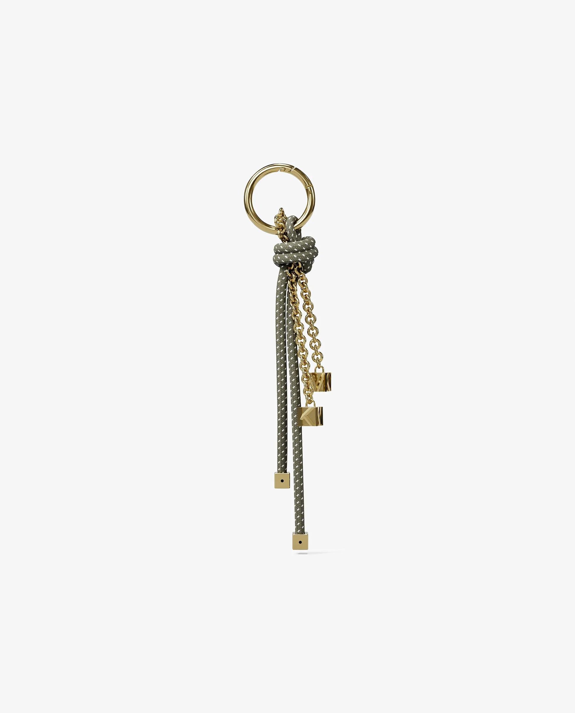 Imagen 3 de Adorno para bolso en tono dorado con cordón moteado - Michael Michael Kors - Gris Gris