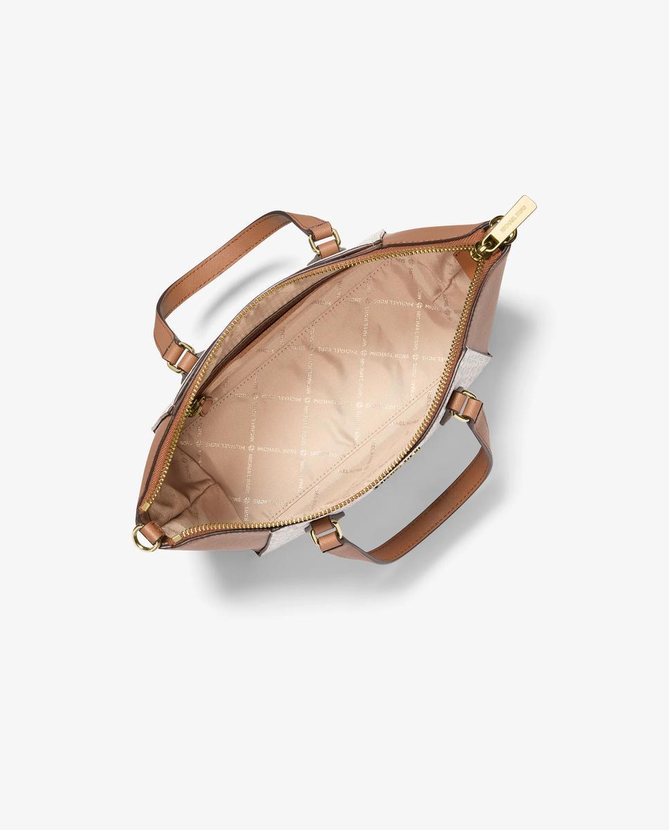 Imagen 4 de Bandolera de mujer lorita pequeña con logotipo - Michael Michael Kors - Marfil Marfil