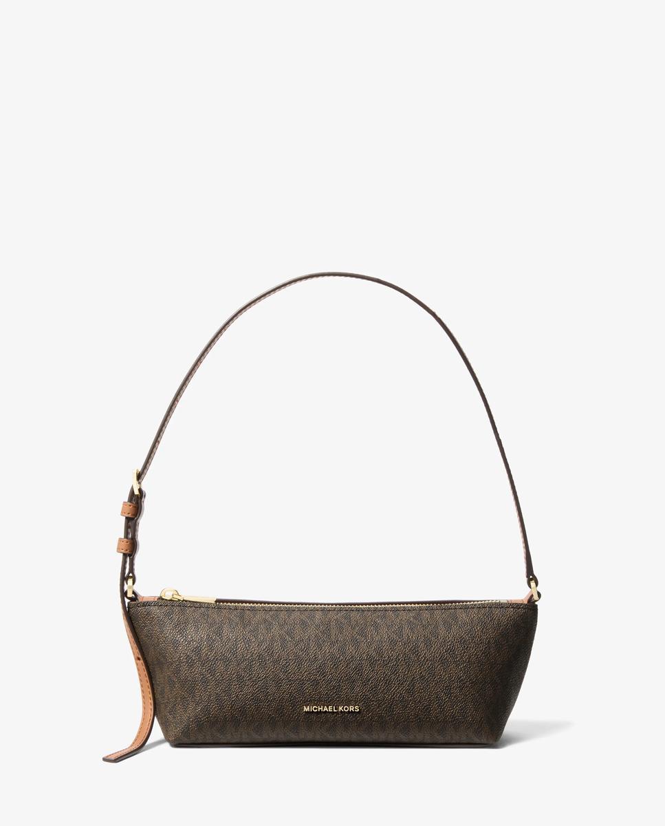 Bolso de hombro laila pequeño con logotipo - Michael Michael Kors - Marrón oscuro Marrón oscuro-1