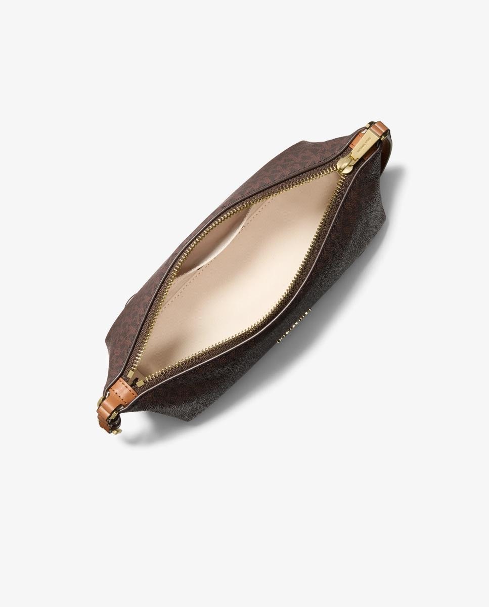 Bolso de hombro laila pequeño con logotipo - Michael Michael Kors - Marrón oscuro Marrón oscuro-4