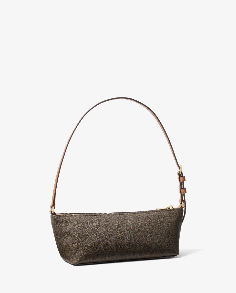 Bolso de hombro laila pequeño con logotipo - Michael Michael Kors - Marrón oscuro Marrón oscuro-3