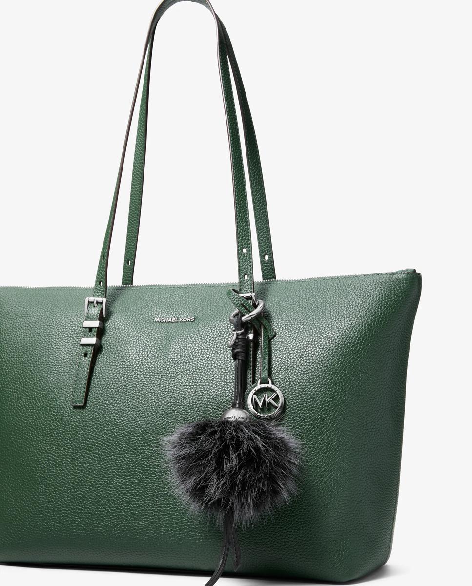 Imagen 2 de Adorno de pelo sintético con bola en tono plateado - Michael Michael Kors - Negro Negro