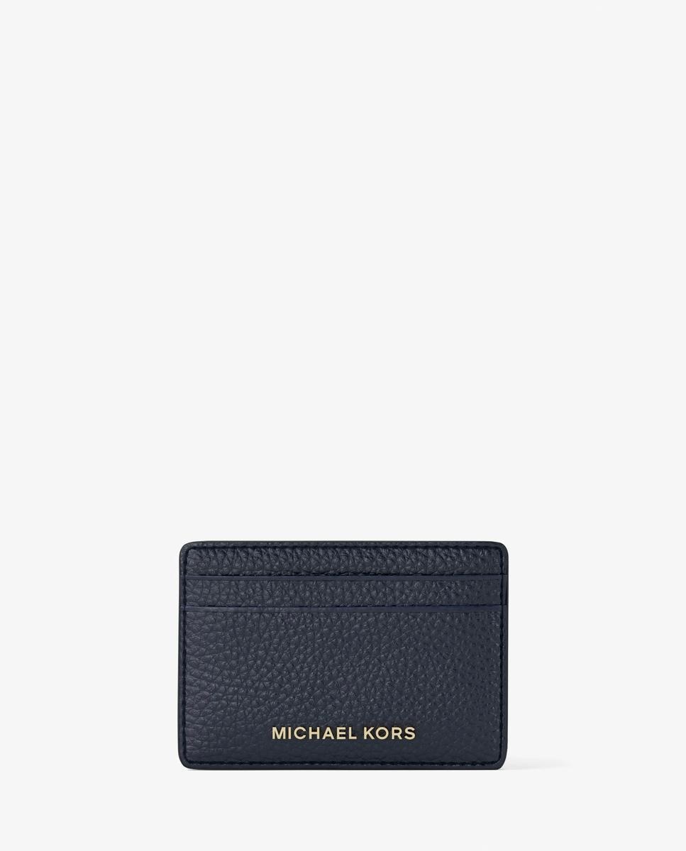 Imagen 1 de Tarjetero de piel granulada - Michael Michael Kors - Azul marino Azul marino