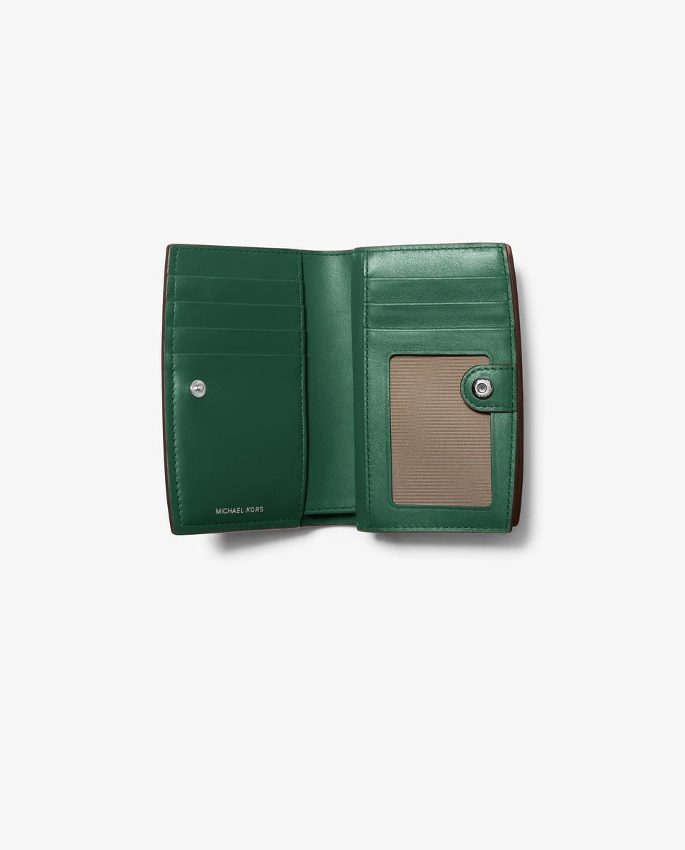 Imagen 3 de Cartera bryant mediana de piel granulada - Michael Michael Kors - Musgo Musgo