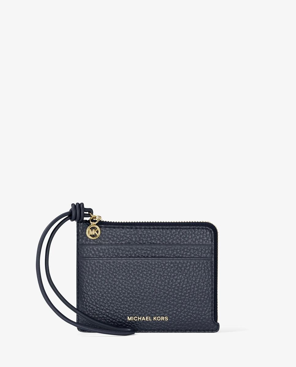 Imagen 1 de Tarjetero jet set pequeño de piel granulada con pulsera - Michael Michael Kors - Azul marino Azul marino