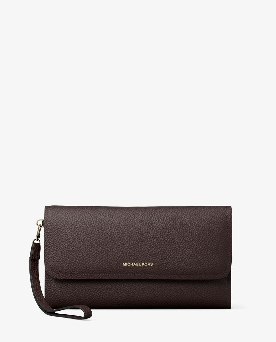 Imagen 1 de Bolso de mano con pulsera para smartphone jet set mediano de piel granulada - Michael Michael Kors - Marrón chocolate Marrón chocolate