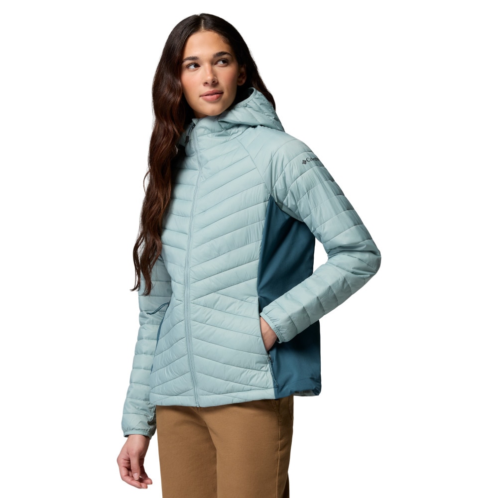 Plumífero de mujer Powder Pass™ III Hybrid Hooded Columbia - Azul claro Azul claro-3