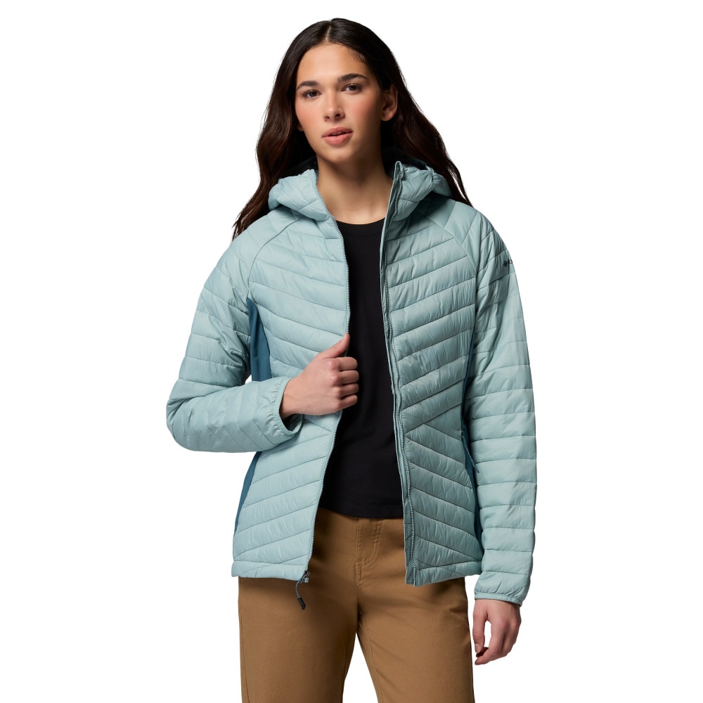 Plumífero de mujer Powder Pass™ III Hybrid Hooded Columbia - Azul claro Azul claro-4