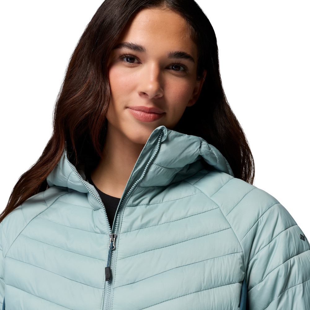 Plumífero de mujer Powder Pass™ III Hybrid Hooded Columbia - Azul claro Azul claro-5