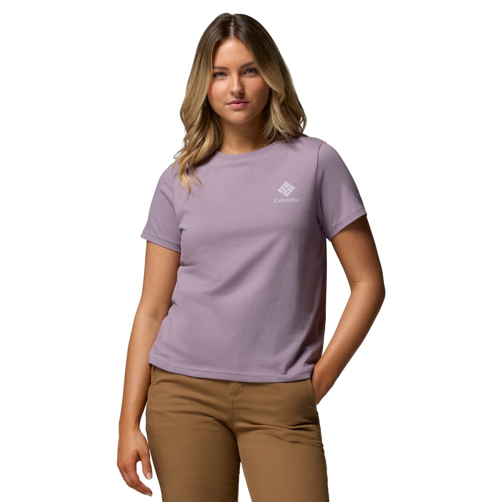 Camiseta de manga corta mujer Rolling Bend™ Columbia - Morado pastel Morado pastel-1