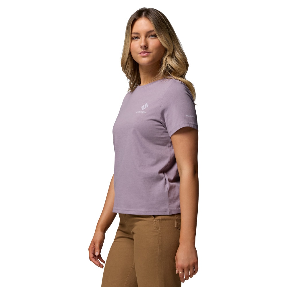Camiseta de manga corta mujer Rolling Bend™ Columbia - Morado pastel Morado pastel-3