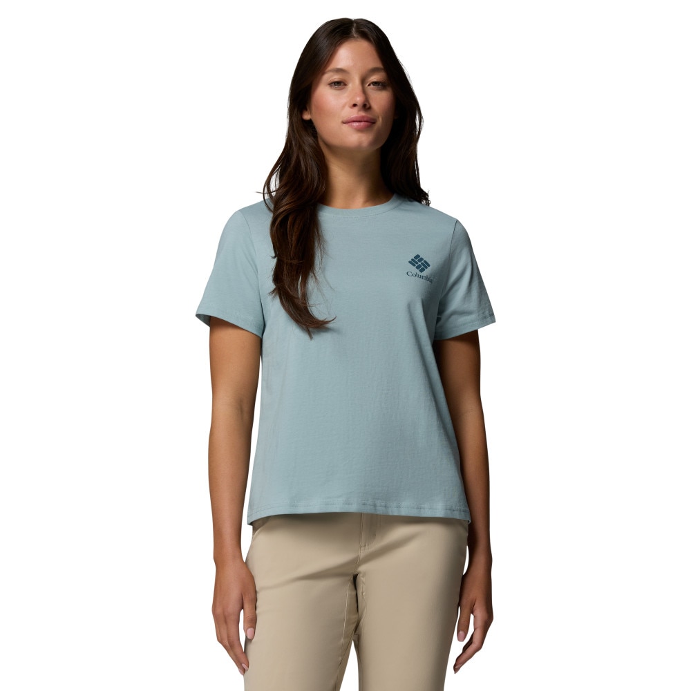 Camiseta manga corta de mujer Rolling Bend™ Graphic SS Columbia - Azul claro Azul claro-1