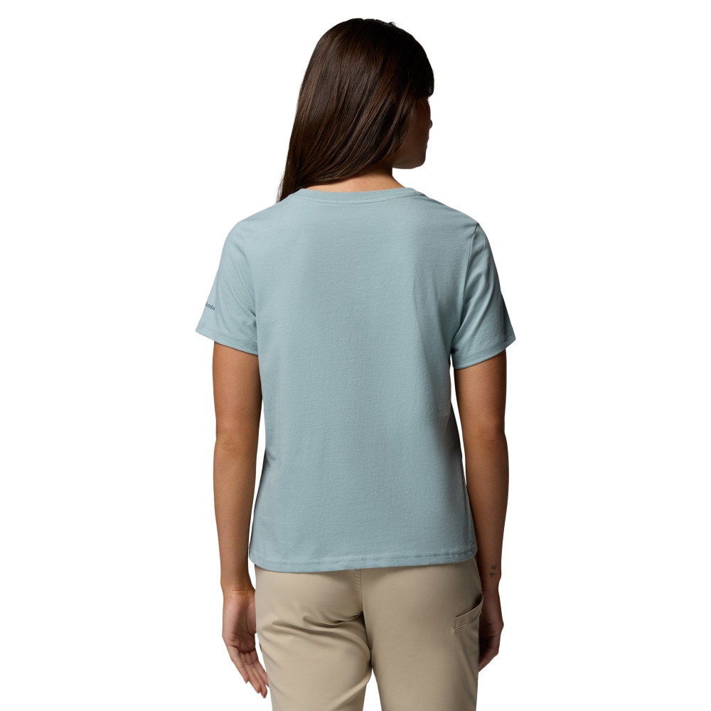 Camiseta manga corta de mujer Rolling Bend™ Graphic SS Columbia - Azul claro Azul claro-2