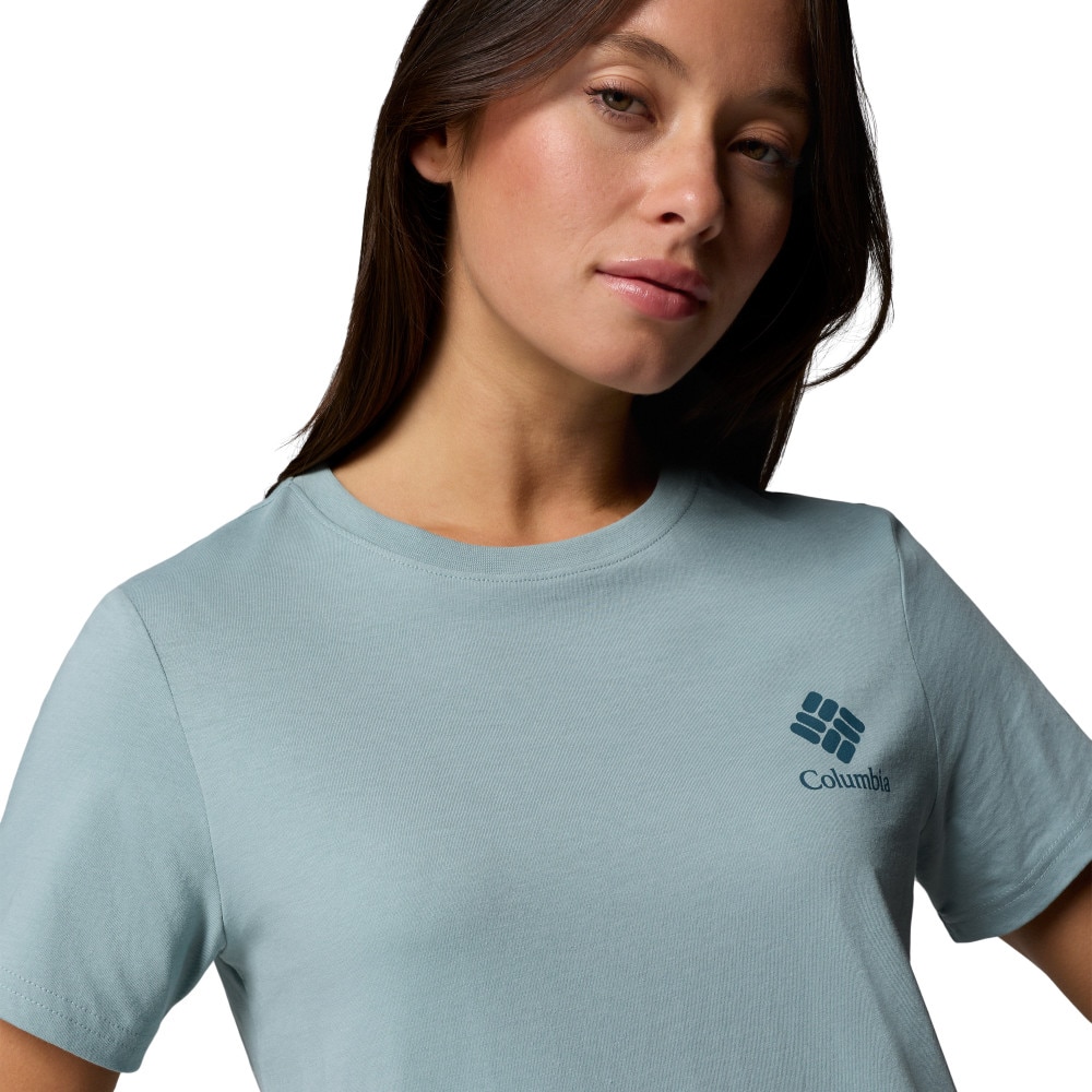 Camiseta manga corta de mujer Rolling Bend™ Graphic SS Columbia - Azul claro Azul claro-4