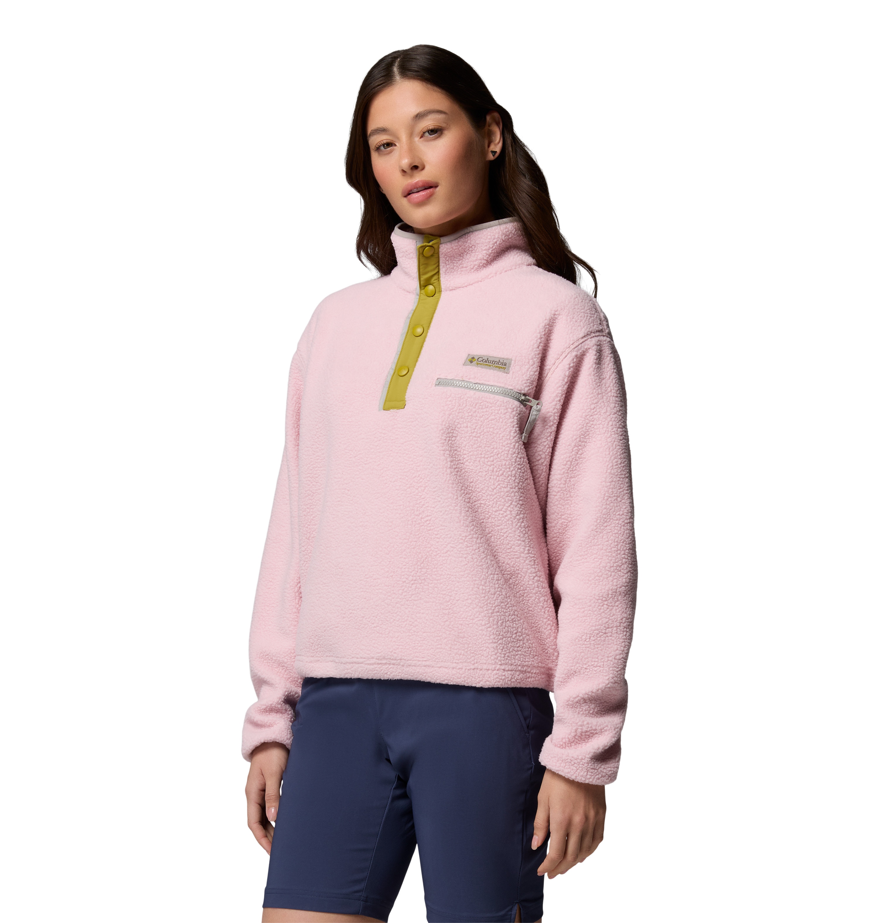 Forro polar de mujer Helvetia™ II Cropped Columbia - Rosa pastel Rosa pastel-3