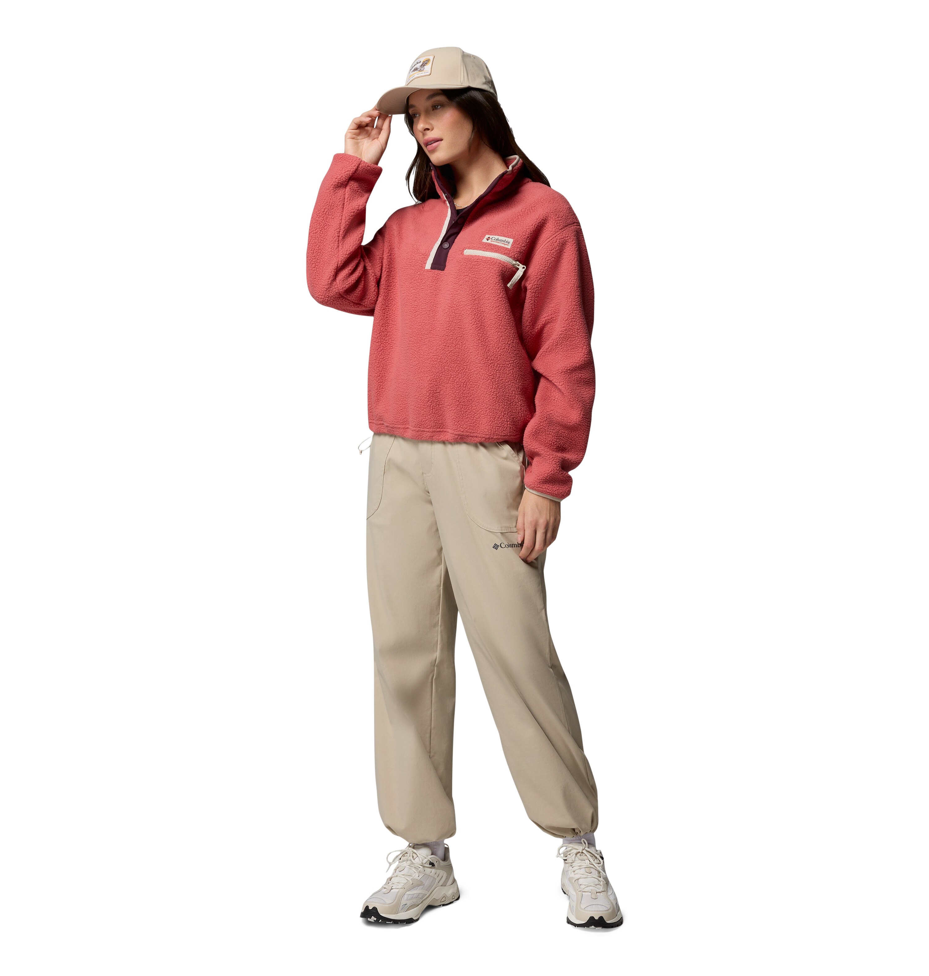 Forro polar de mujer Helvetia™ II Cropped Columbia - Rojo Rojo-3