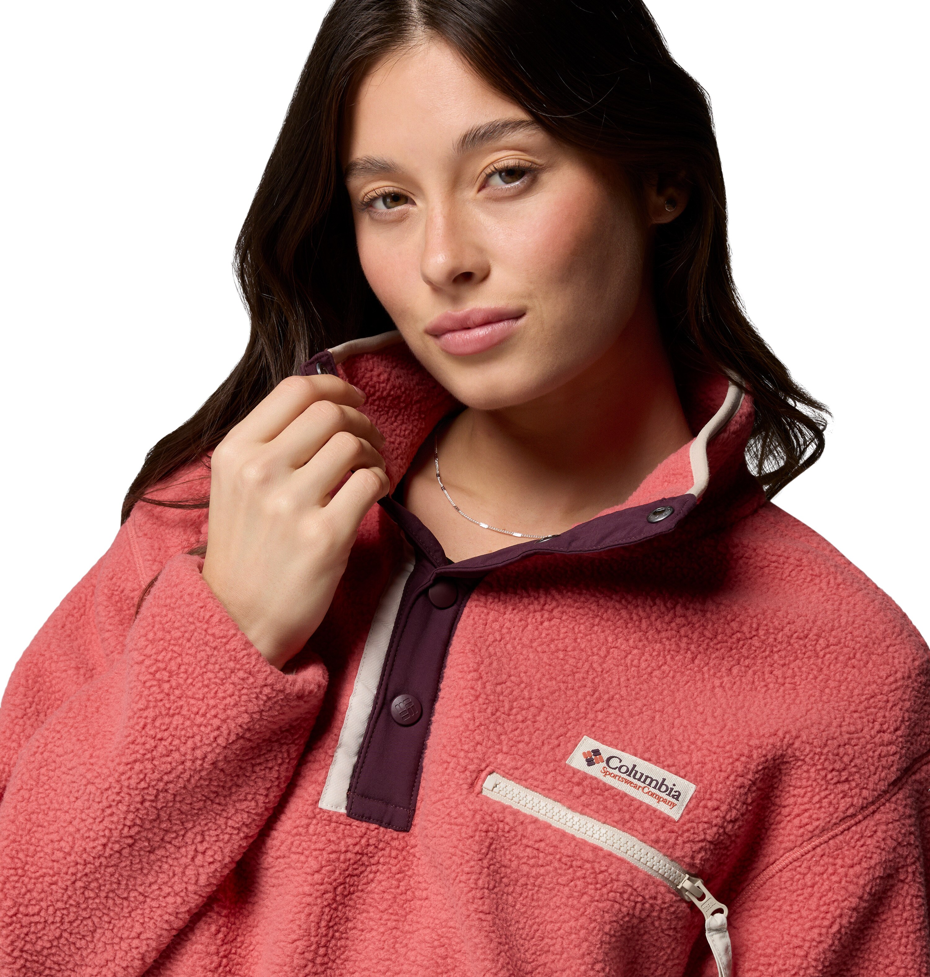 Forro polar de mujer Helvetia™ II Cropped Columbia - Rojo Rojo-4